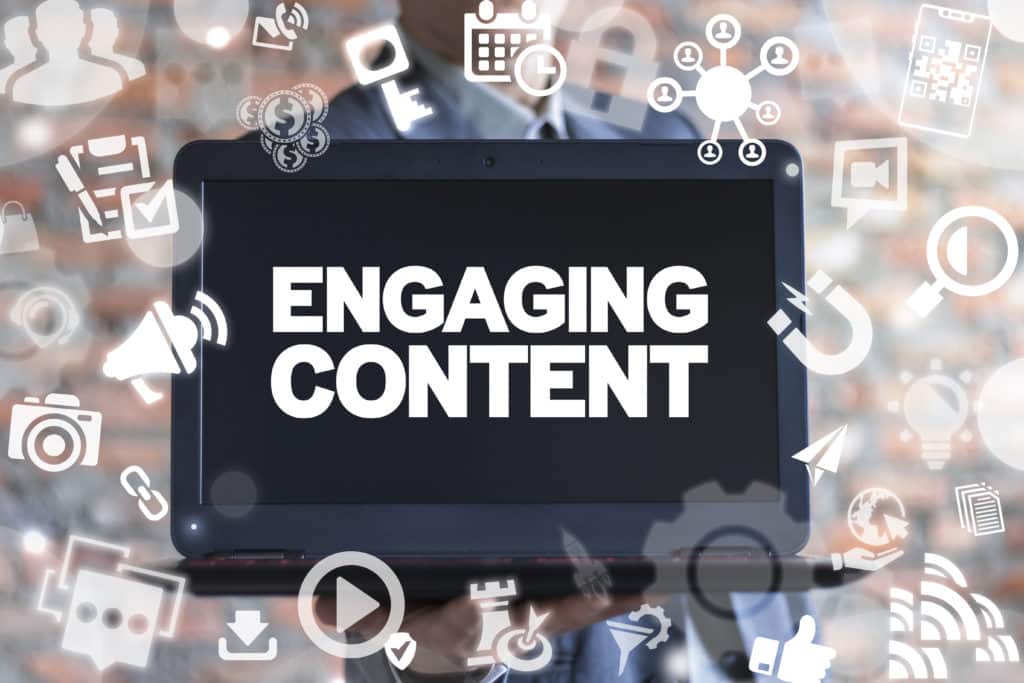 a tablet that has "engaging content"
