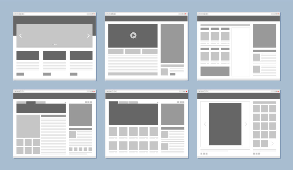 A website layout diagram