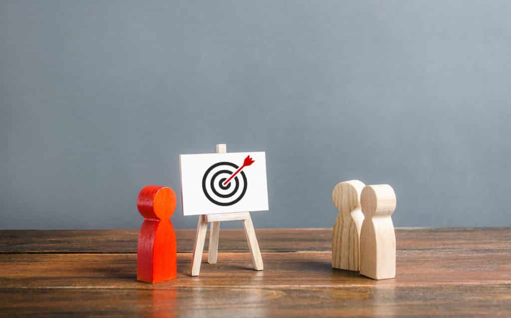 a picture about a presentation of determining a target audience