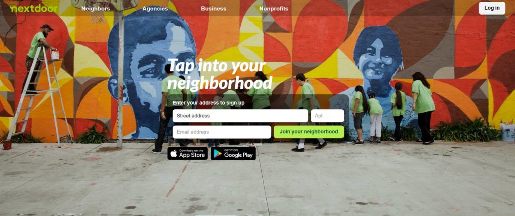 A login for Nextdoor business pages
